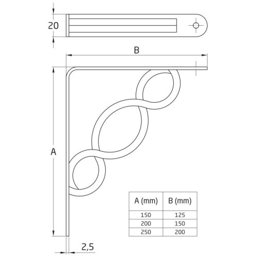 AMIG Γωνία Διακοσμητική 150x125mm Μαύρη