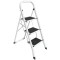 Step stool 3 steps Non-slip Black 116x48x5cm