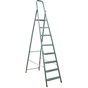 7&1 Household Ladder With Non-Slip Treads 254x61x9cm