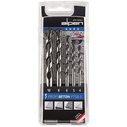 ALPEN Set Drill Bits Beton 5 Pcs.