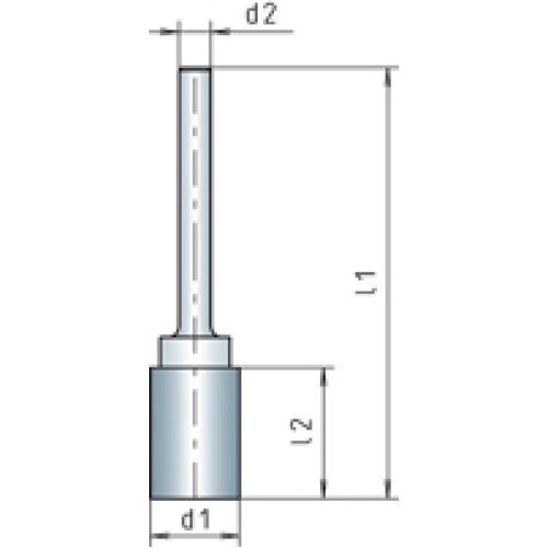 ALPEN Carbide Cylindrical Milling Cutter With 6mm Shaft