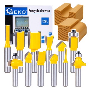 Set Φρέζες  Ρούτερ 12τεμ 8mm Σε Ξύλινο Κουτί