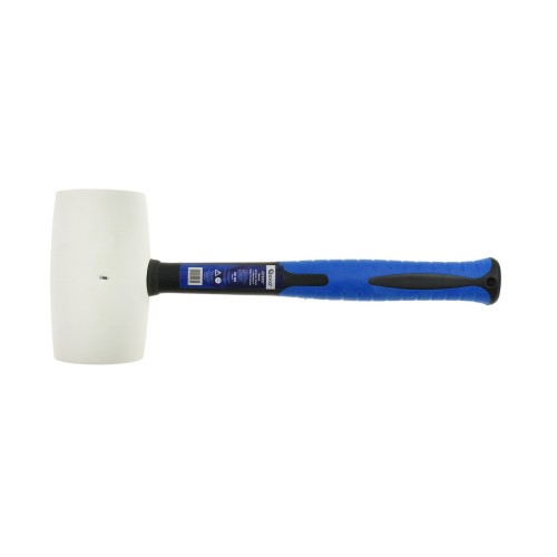 White Rubber Mallet with Fiberglass TRP Handle 900gr GEKO Premium