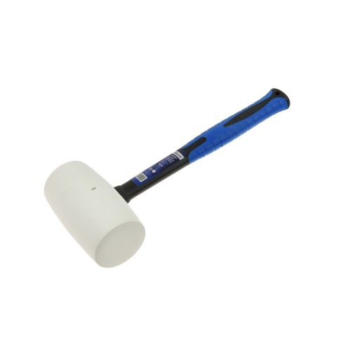 White Rubber Mallet with Fiberglass TRP Handle 900gr GEKO Premium