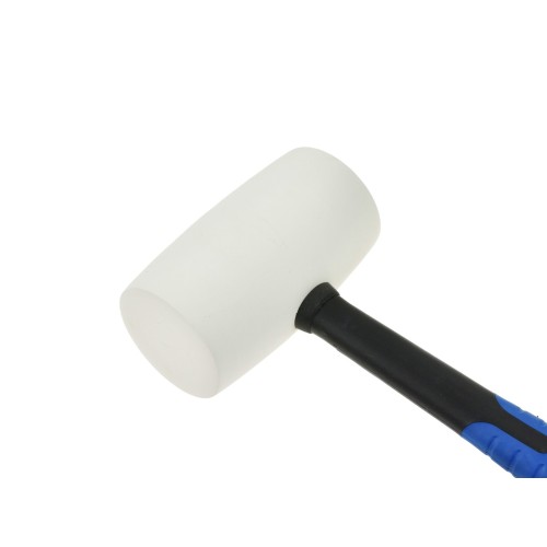 White Rubber Mallet with Fiberglass TRP Handle 900gr GEKO Premium