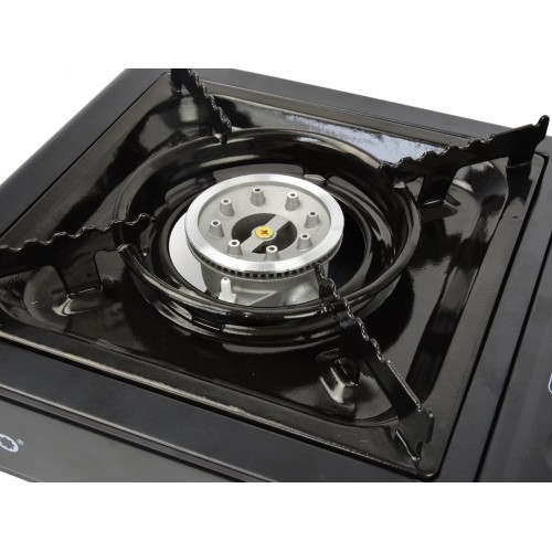 Εστία Υγραερίου Μονή Σε Βαλιτσάκι Μαύρη 2,5 KW