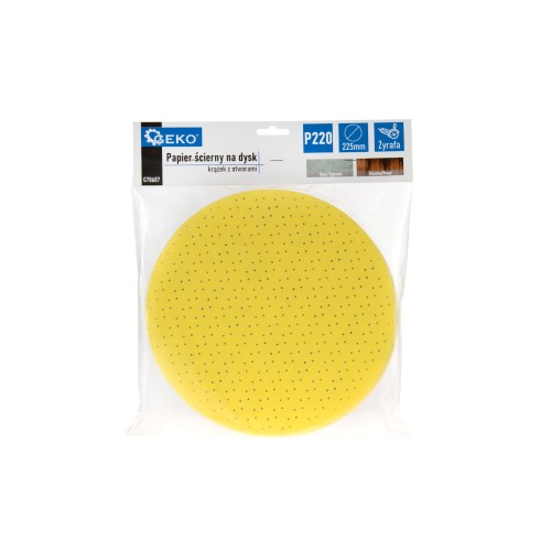Aluminium Oxide Abrasive Yellow Disc for Giraffe Sander 225mm Grit 220