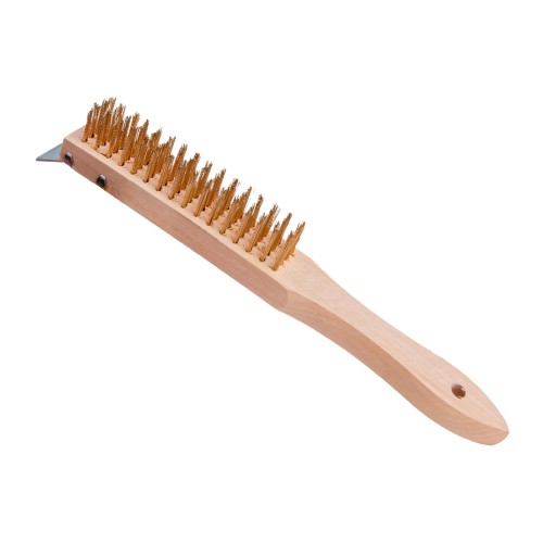 4-row Wire Brush Rust Removal With Scraper