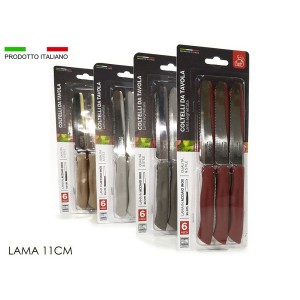 Μαχαίρια Κουζίνας Set 6 Τεμ. Με Λάμα 11cm 4 Χρώματα