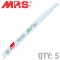 Σεγάκι Αλεποουράς Ξύλου 4052 230mm Set 5 Τεμ. MPS