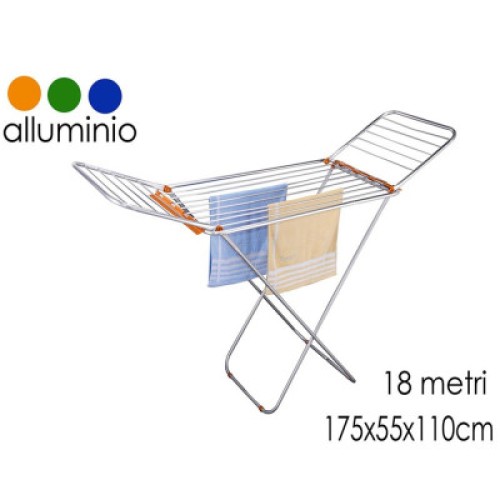Aluminum Clothes Airer 18m 175x55x110cm