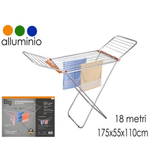 Aluminum Clothes Airer 18m 175x55x110cm