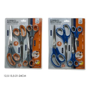 Set Ψαλίδια 4 Τεμ. 12,5/15,5/21/24cm 2 Χρώματα