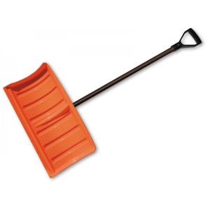  Snow plough-shovel with metal grip