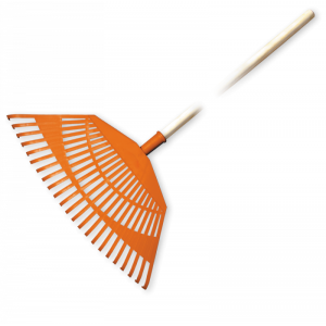 23-tine rake leaf, wooden handle