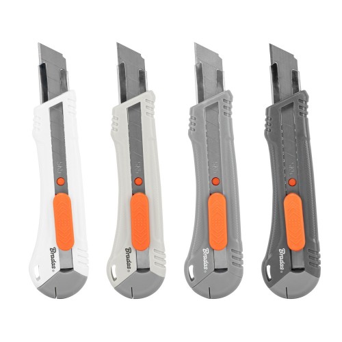 BRADAS Snap-off knife Blade 18 mm / 24 pcs. Set / white to grey