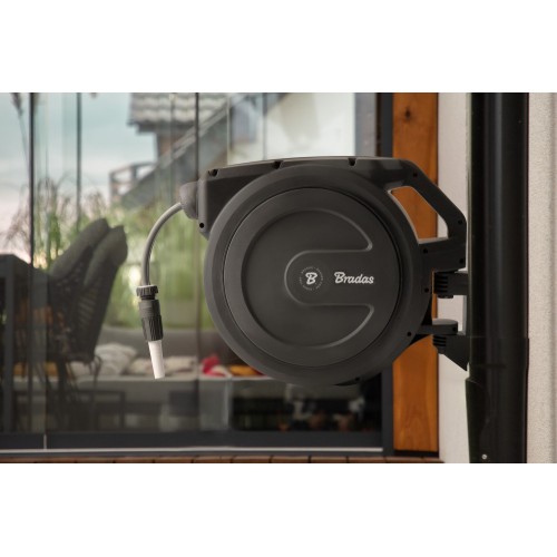 BRADAS Automatic Hose Reel Set WHITE LINE 1/2