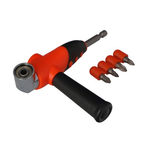 FASTER TOOLS 90' Angular drill adapter with set of bits