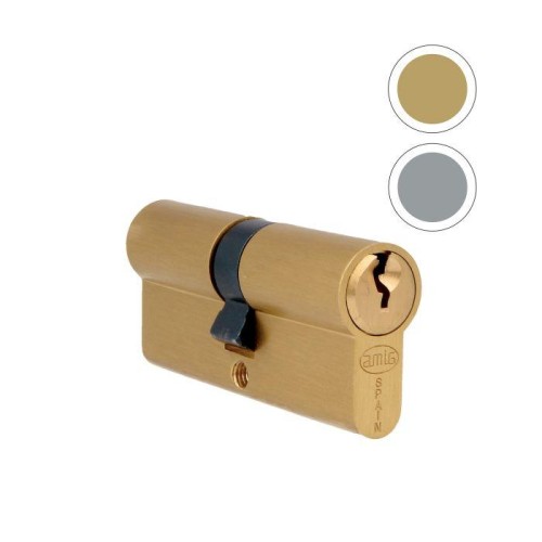 Cylinder Satin Nickel Brass 60mm (30-30mm) 3 Keys