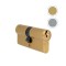 Cylinder Satin Nickel Brass 60mm (30-30mm) 3 Keys