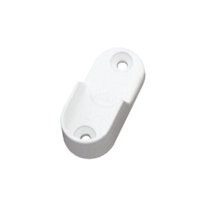 Oval Closet Rail Support Base-White