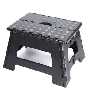 Step stool Foldable Black Plastic MAX 150Kg