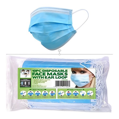 Disposable Mask Set of 10 Pcs. 3 Layer CE