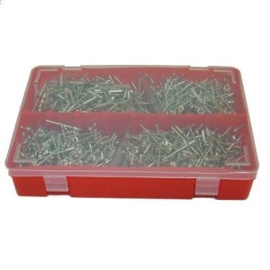 DEKTON Rivets Set 1000 Pcs. 3.2mm: x6.4mmx8.0mmx9.5mmx15.9mm