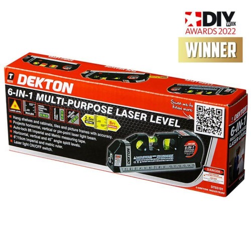 DEKTON 15cm Multipurpose Laser Level 6 In 1