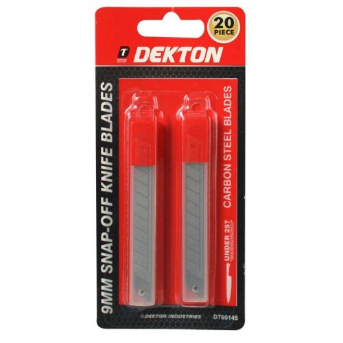 DEKTON Set Blades 9mm 2x10 pcs. For Carpet Cutter - Carbon Steel