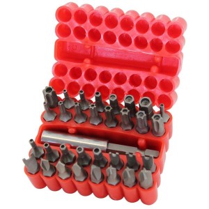 DEKTON Set of Tips 33 Pcs. Torx-Spanner-Hex Metr