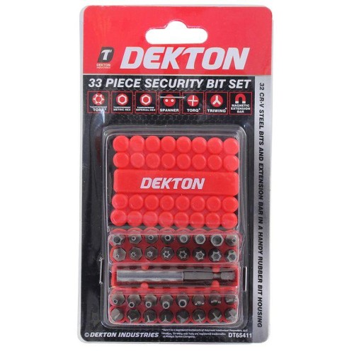 DEKTON Set of Tips 33 Pcs. Torx-Spanner-Hex Metr