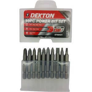 DEKTON Set of 10 Screwdriver Bits