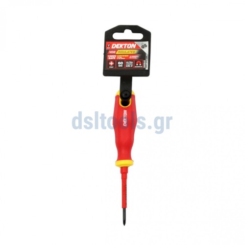 DEKTON Screwdriver PZ 0x60mm VDE Electricians