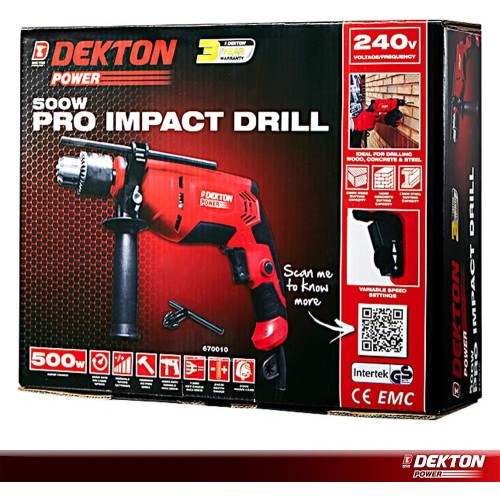 500W Pro DEKTON drill driver