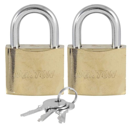 DEKTON Padlock 2 Pcs. 40mm With Key