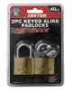 DEKTON Padlock 2 Pcs. 40mm With Key