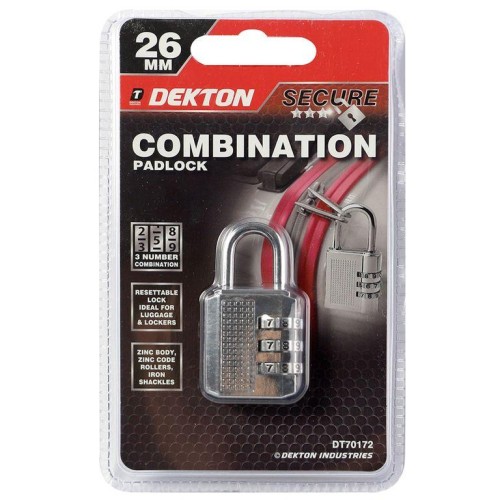 DEKTON Suitcase Padlock With Combination