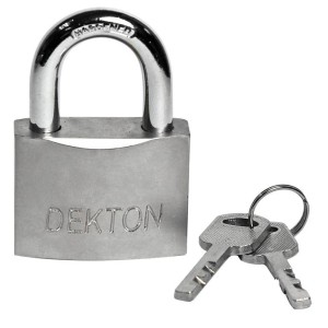 DEKTON 30mm Satin Padlock With 3 Security Keys