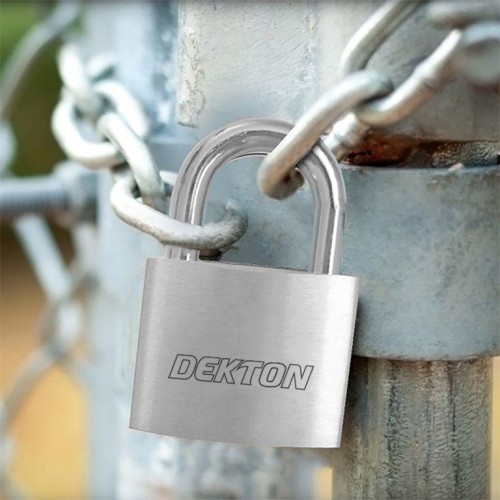 DEKTON 30mm Satin Padlock With 3 Security Keys