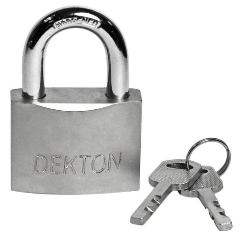 DEKTON 40mm Satin Padlock With 3 Security Keys