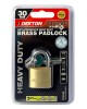 DEKTON 30mm Brass Heavy Duty Padlock, Body & Barrel