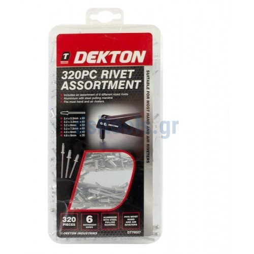 DEKTON Aluminum Rivets Set 320 Pcs.