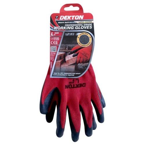 DEKTON Glove No 9 Latex BT Red-Black