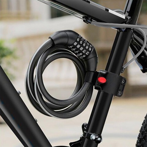 DEKTON Bicycle Lock With 5 Digit Combination 12mmx1.5m With Base