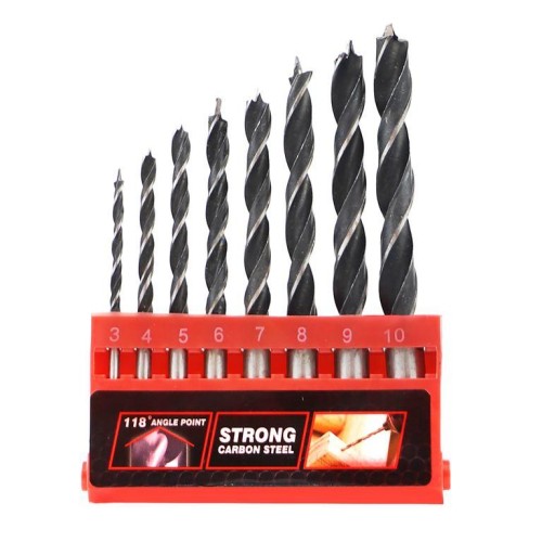 DEKTON Set 8 Pcs. Wood Drills Pin 3-4-5-6-7-8-9-10mm