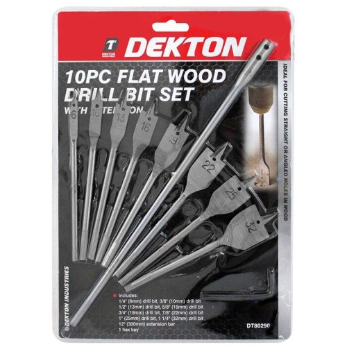 DEKTON Wing Drill Set 10 Pcs 6-10-13-16-20-22-25-32mm