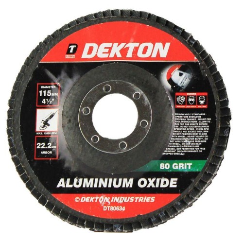 DEKTON Sanding Disc 115mm P80 Aluminum Oxide