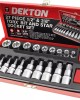 DEKTON Box Set 27 Pieces Nuts & Torx 1/2 & 3/8 Inch