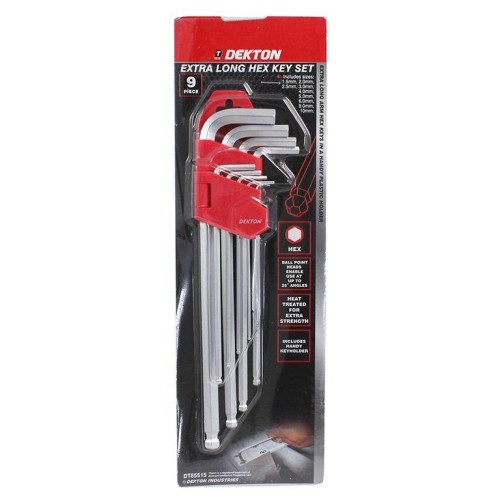 DEKTON Extra Long Hex Key Set 9 Pcs.